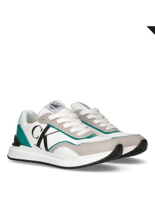 Sneakers con lacci CALVIN KLEIN | 80893GRIGIO BIANCO VERDE